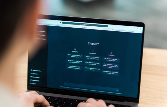 opened ai chat laptop